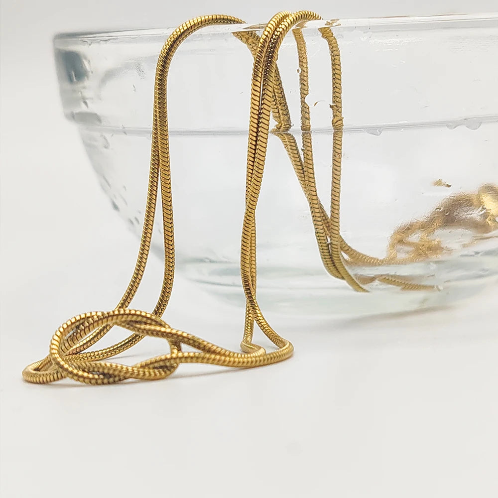Gold Knot Chain Necklace