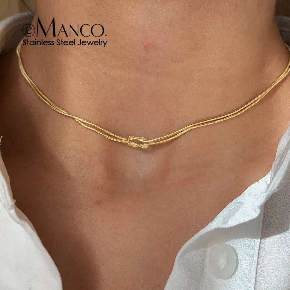Gold Knot Chain Necklace