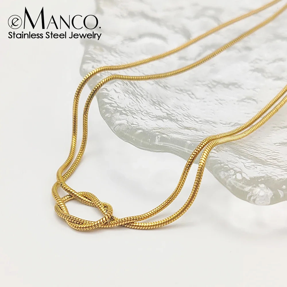 Gold Knot Chain Necklace